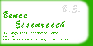 bence eisenreich business card